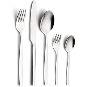 ECHTWERK Tafelbestek Positano Silver Edition, 30-delig, voor 6 personen, 18/10 hoogglanzend, roestvrij staal, hoogwaardige bestekset, voor eettafel, tafeldecoratie voor bruiloften, incl. ECHTWERK Tafelbestek Positano Silver Edition, 30-delig, voor 6 personen, 18/10 hoogglanzend, roestvrij staal, hoogwaardige bestekset, voor eettafel, tafeldecoratie voor bruiloften, incl.