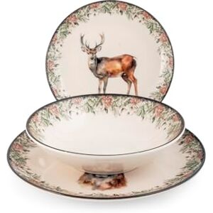 H&H 18-delige kerstservies set van steengoed Montana H&H 18-delige kerstservies set van steengoed Montana