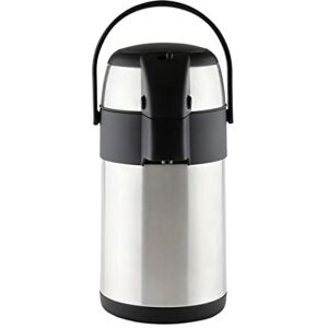 Pioneer 2,2 liter roestvrijstalen push-pump thermoskan, lekvrije fles voor warme en koude dranken, eenvoudige pompdispenser voor evenementen Pioneer 2,2 liter roestvrijstalen push-pump thermoskan, lekvrije fles voor warme en koude dranken, eenvoudige pompdispenser voor evenementen