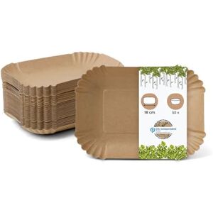 GREENBOX Papieren schalen hoekig 18 x 13 x 3 cm, brouwen, van gerecycled karton voor friet, curryworst enz., recyclebaar, milieuvriendelijk, rechthoekig, 50 stuks GREENBOX Papieren schalen hoekig 18 x 13 x 3 cm, brouwen, van gerecycled karton voor friet, curryworst enz., recyclebaar, milieuvriendelijk, rechthoekig, 50 stuks