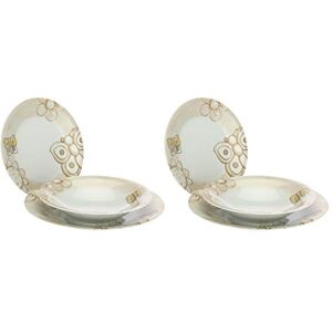 THUN Set van 6 borden Line Elegance 2 etages, 2 bodems en 2 dessert porselein soepborden Ø 21,5 cm tafelblad Ø 27 cm dessert 21 cm THUN Set van 6 borden Line Elegance 2 etages, 2 bodems en 2 dessert porselein soepborden Ø 21,5 cm tafelblad Ø 27 cm dessert 21 cm