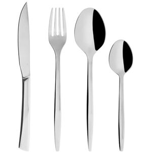 GENEVIEVE LETHU Bestekset 16-delig roestvrij staal spiegel serie 53EME AVENUE met 4 steakmessen L 23 cm, 4 vorken L 21,5 cm, 4 eetlepels L 21,5 cm en 4 theelepels L 14,5 cm GENEVIEVE LETHU Bestekset 16-delig roestvrij staal spiegel serie 53EME AVENUE met 4 steakmessen L 23 cm, 4 vorken L 21,5 cm, 4 eetlepels L 21,5 cm en 4 theelepels L 14,5 cm