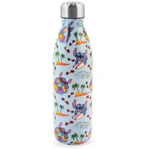 HOME Stitch Splash, thermosfles, 18/10 roestvrij staal, Stitch karakter, 0,5 liter, luchtdicht, geen condensatie, BPA-vrij HOME Stitch Splash, thermosfles, 18/10 roestvrij staal, Stitch karakter, 0,5 liter, luchtdicht, geen condensatie, BPA-vrij
