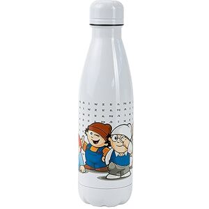 p:os 34998 Mainzelmännchen roestvrijstalen drinkfles voor kinderen en volwassenen, waterfles met schroefdop, ca. 500 ml, dubbelwandig, lekvrij p:os 34998 Mainzelmännchen roestvrijstalen drinkfles voor kinderen en volwassenen, waterfles met schroefdop, ca. 500 ml, dubbelwandig, lekvrij