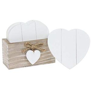 Joe Davies Provence Set van 6 witte hartvormige onderzetters Joe Davies Provence Set van 6 witte hartvormige onderzetters