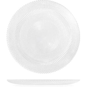 H&H Glow Set van 6 platte borden, glas, transparant, 28 cm H&H Glow Set van 6 platte borden, glas, transparant, 28 cm