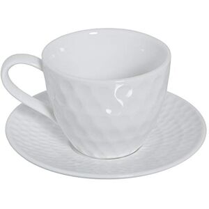 DRW set met 6 theekopjes van porselein en met geschenkdoos in wit, 10,5 x 8 cm, bord 6,5 cm DRW set met 6 theekopjes van porselein en met geschenkdoos in wit, 10,5 x 8 cm, bord 6,5 cm