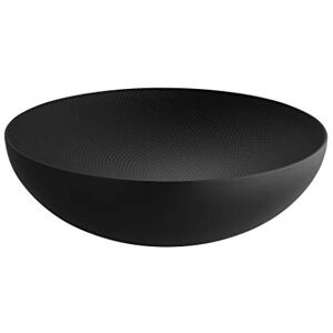 Alessi Double DUL02/25BT Ontwerp dubbelwandige schaal van staal, epoxyhars gelakt, zwart met reliëfdecor Alessi Double DUL02/25BT Ontwerp dubbelwandige schaal van staal, epoxyhars gelakt, zwart met reliëfdecor