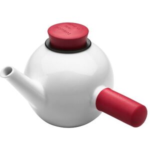 QDO Theepot met handvat aan de zijkant, porselein, rood QDO Theepot met handvat aan de zijkant, porselein, rood