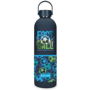 MOVOM Enjoy roestvrijstalen drinkfles, blauw, 7 x 26,5 x 7 cm, roestvrij staal, Blauw, Eén maat, Drinkfles van roestvrij staal MOVOM Enjoy roestvrijstalen drinkfles, blauw, 7 x 26,5 x 7 cm, roestvrij staal, Blauw, Eén maat, Drinkfles van roestvrij staal