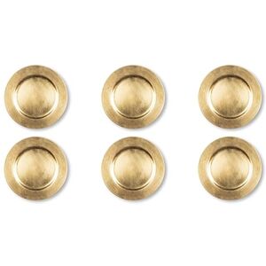 Excelsa Gold Plastic Chargers - Set van 6, 33cm, Elegant Excelsa Gold Plastic Chargers - Set van 6, 33cm, Elegant