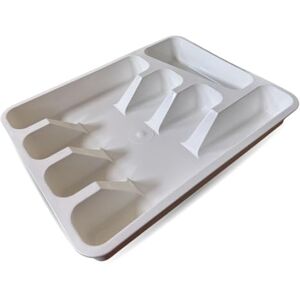 PARENCE .- Bestek organizer 5 vakken Kunststof keukenlade organizer 33x26x5 cm Opbergvak voor vorken, messen, lepels PARENCE .- Bestek organizer 5 vakken Kunststof keukenlade organizer 33x26x5 cm Opbergvak voor vorken, messen, lepels