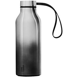 con-tatto Fles thermosfles met 3 wanden van staal en koper, dranken voor 25 uur koud en 15 uur warm, hoofdband en sportsluiting, deksel inbegrepen! (Black Ombre) con-tatto Fles thermosfles met 3 wanden van staal en koper, dranken voor 25 uur koud en 15 uur warm, hoofdband en sportsluiting, deksel inbegrepen! (Black Ombre)