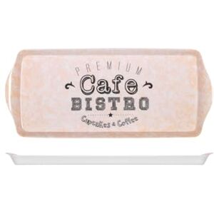 H&H Dienblad van melamine bistrood 38 x 16,5 cm H&H Dienblad van melamine bistrood 38 x 16,5 cm