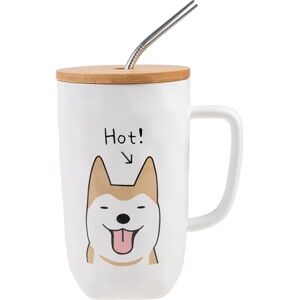 lachineuse MUG COLLECTION DOG The Happy Dog Met deksel, rietje en lepel Inhoud: 600 ml lachineuse MUG COLLECTION DOG The Happy Dog Met deksel, rietje en lepel Inhoud: 600 ml