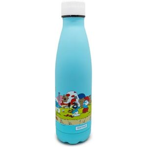 NERTHUS Botella Térmica Aldea PITUFOS 500 ml, Doble Pared de Acero Inoxidable NERTHUS Botella Térmica Aldea PITUFOS 500 ml, Doble Pared de Acero Inoxidable