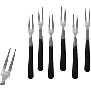 PARENCE . Set van 6 snackvorken – mini-vorken van staal en zwart plastic – deksels, snacks, kaas, charcuterie eetstokjes – 10 cm – 6 stuks PARENCE . Set van 6 snackvorken – mini-vorken van staal en zwart plastic – deksels, snacks, kaas, charcuterie eetstokjes – 10 cm – 6 stuks