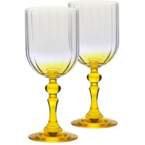 Krosno Wijnglazen 300 ml met gele steel, set van 2 – voor rode en witte wijn, mocktails en water – loodvrij kristal – vaatwasserbestendig – Celebration Moments Bubble Krosno Wijnglazen 300 ml met gele steel, set van 2 – voor rode en witte wijn, mocktails en water – loodvrij kristal – vaatwasserbestendig – Celebration Moments Bubble