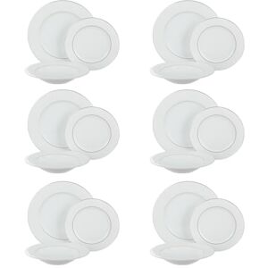Altri Brand 18-delige servies porselein wit met gouden details - Eetgerei set Altri Brand 18-delige servies porselein wit met gouden details - Eetgerei set