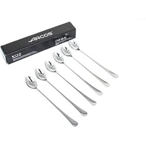 Arcos Madrid Serie 6 stuks verfrissende lepels in geschenkdoos, theelepels, monoblok van roestvrij staal, maat 220 mm, zilver Arcos Madrid Serie 6 stuks verfrissende lepels in geschenkdoos, theelepels, monoblok van roestvrij staal, maat 220 mm, zilver
