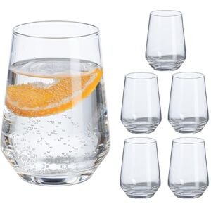 Relaxdays Drinkglazen Water Iced Coffee Tumbler 390ml Set Van 6 Relaxdays Drinkglazen Water Iced Coffee Tumbler 390ml Set Van 6