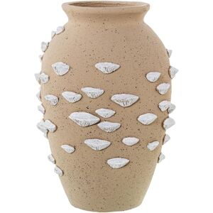 DRW Vloervaas van keramiek met decoratie van keramische schalen van natuur, 29 x 29 x 40 cm DRW Vloervaas van keramiek met decoratie van keramische schalen van natuur, 29 x 29 x 40 cm