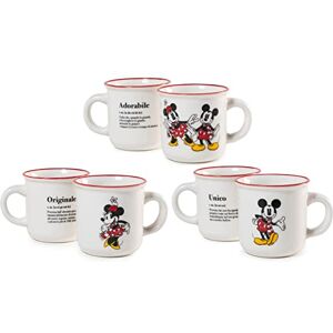 Home Hem Mickey Minnie Kerst Koffiekopjes Set - Bone China, 140cc Home Hem Mickey Minnie Kerst Koffiekopjes Set - Bone China, 140cc