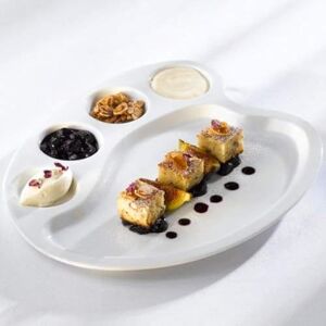 Cosy & Trendy Wit Porseleinen Bord - Fondue & Grill 5 Vakken Cosy & Trendy Wit Porseleinen Bord - Fondue & Grill 5 Vakken