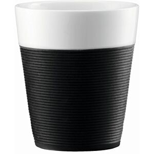 Bodum Bistro 11582-01 Bistro 2-Delige Mok Met Siliconen Hoes 0.3L Zwart/Wit Bodum Bistro 11582-01 Bistro 2-Delige Mok Met Siliconen Hoes 0.3L Zwart/Wit