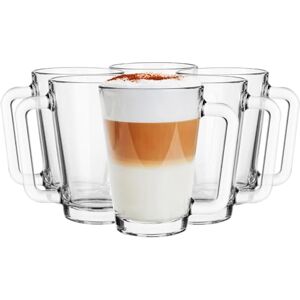 Glasmark KROSNO 1992 Glasmark KROSNO, 250ml, Set van 6 stuks, Glazen mokken, glazen met handvat, gekleurd handvat, theeglas, mok, glazen mok met oor, klassieke en universele stijl Glasmark KROSNO 1992 Glasmark KROSNO, 250ml, Set van 6 stuks, Glazen mokken, glazen met handvat, gekleurd handvat, theeglas, mok, glazen mok met oor, klassieke en universele stijl