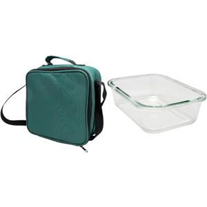NERTHUS FIH 1500 zwarte thermische lunchtas met glazen vershouddoos 1 l isolerende tas met handvat ideaal voor werk kantoor NERTHUS FIH 1500 zwarte thermische lunchtas met glazen vershouddoos 1 l isolerende tas met handvat ideaal voor werk kantoor