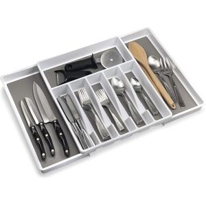 ELTOW Grote uitbreidbare zilverwerk lade organizer, 8 compartimenten antislip en verstelbare zilverwerk organizer voor lade, keukenorganisatie voor gebruiksvoorwerpen, bestek, zilverwerk lade (wit) ELTOW Grote uitbreidbare zilverwerk lade organizer, 8 compartimenten antislip en verstelbare zilverwerk organizer voor lade, keukenorganisatie voor gebruiksvoorwerpen, bestek, zilverwerk lade (wit)