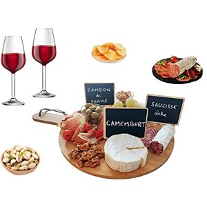 MAPONOS dienblad of kaasplank met 3 leistenen en een krijt, dienblad van bamboe voor een aperitief tussen vrienden, ideaal voor het ophangen van tandkransen, een feest met het gezin, een aperitief 31 x 43 cm MAPONOS dienblad of kaasplank met 3 leistenen en een krijt, dienblad van bamboe voor een aperitief tussen vrienden, ideaal voor het ophangen van tandkransen, een feest met het gezin, een aperitief 31 x 43 cm