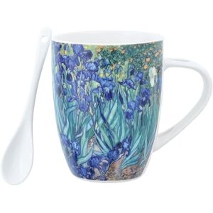 Veeiid Van Gogh, Mok met lepels "Iris", Enesco Veeiid Van Gogh, Mok met lepels "Iris", Enesco