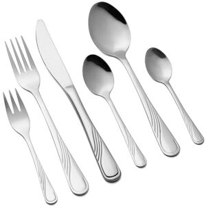 Florina Roestvrijstalen Bestekset I 36-delig voor 6 Personen I Eetbestek MOZART I Complete Set Vorken Messen Thee- en Koffielepels Taartvorkjes I Bestekset I Vaatwasmachinebestendig I Zilver Florina Roestvrijstalen Bestekset I 36-delig voor 6 Personen I Eetbestek MOZART I Complete Set Vorken Messen Thee- en Koffielepels Taartvorkjes I Bestekset I Vaatwasmachinebestendig I Zilver