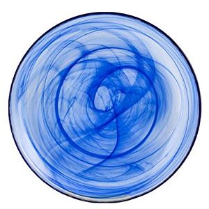 H&H Set - 6 Diepe Blauwe Glazen Borden - Eetservies H&H Set - 6 Diepe Blauwe Glazen Borden - Eetservies