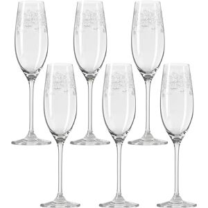 Leonardo Chateau 035302 Champagneglazen, set van 6, vaatwasserbestendige Prosecco-glazen, champagnekelk met getrokken steel, champagneglas met gravure, 200 ml Leonardo Chateau 035302 Champagneglazen, set van 6, vaatwasserbestendige Prosecco-glazen, champagnekelk met getrokken steel, champagneglas met gravure, 200 ml