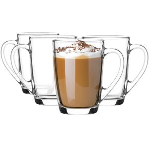 Glasmark KROSNO 1992 glazenset koffieglazen theeglazen met handvat 4 stuks 300 ml koffie thee latte glazen theekopjes glazen kopjes drinkglas vaatwasmachinebestendig Ala Glasmark KROSNO 1992 glazenset koffieglazen theeglazen met handvat 4 stuks 300 ml koffie thee latte glazen theekopjes glazen kopjes drinkglas vaatwasmachinebestendig Ala