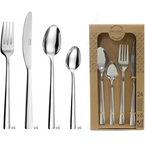 Pradel Essentiel 24-delig bestek voor 6 personen Infinity roestvrij staal 18/0, hoogglans afwerking roestvrij staal (dikte 2 mm) Pradel Essentiel 24-delig bestek voor 6 personen Infinity roestvrij staal 18/0, hoogglans afwerking roestvrij staal (dikte 2 mm)