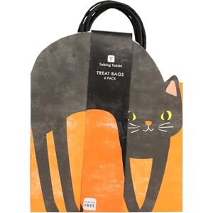 Talking Tables 6 x Kattenvormige papieren cadeautjes of verjaardagscadeaus Halloween kerstfeest gunst goodie traktatie tas met handgrepen zwart en oranje kleur 25 x 16 cm Talking Tables 6 x Kattenvormige papieren cadeautjes of verjaardagscadeaus Halloween kerstfeest gunst goodie traktatie tas met handgrepen zwart en oranje kleur 25 x 16 cm