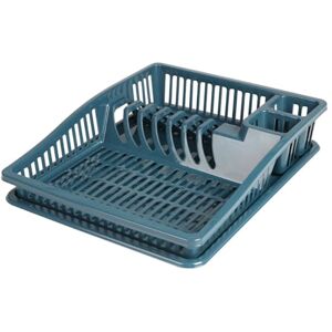 Urban Living Sonoma Vaatwasrek met dienblad, 38,5 x 31 x H8 cm, citadel, blauw Urban Living Sonoma Vaatwasrek met dienblad, 38,5 x 31 x H8 cm, citadel, blauw