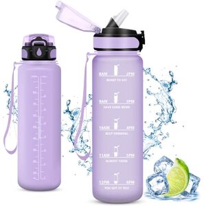 Vikastar Vikaster Drinkfles voor op de fiets, waterfles met rietje, lekvrij, BPA-vrij, sportfles voor camping, yoga, gym, school, outdoor Vikastar Vikaster Drinkfles voor op de fiets, waterfles met rietje, lekvrij, BPA-vrij, sportfles voor camping, yoga, gym, school, outdoor