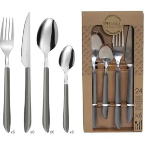 Pradel Essentiel 24-delig bestek voor 6 personen Vibrato roestvrij staal 18/0, standaard afwerking grijs (dikte 2,5 mm) Pradel Essentiel 24-delig bestek voor 6 personen Vibrato roestvrij staal 18/0, standaard afwerking grijs (dikte 2,5 mm)