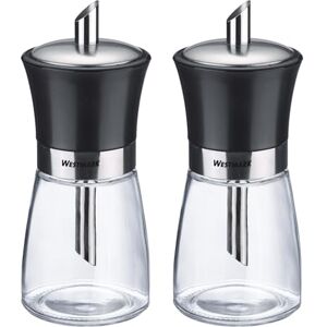 Westmark 2 Suikerdispensers Zwart – Ideaal voor de horeca of thuis, 190 ml, Glas/RVS/Kunststof – Doorzichtig/Zwart/Zilver, 635922E3 Westmark 2 Suikerdispensers Zwart – Ideaal voor de horeca of thuis, 190 ml, Glas/RVS/Kunststof – Doorzichtig/Zwart/Zilver, 635922E3