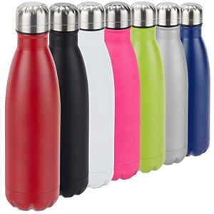 Relaxdays drinkfles rvs, lekt niet, voor koude en warme dranken, 500 ml, rood Relaxdays drinkfles rvs, lekt niet, voor koude en warme dranken, 500 ml, rood