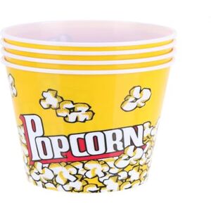 Globly 4 kommen Pop Corn 12 x 16 cm, herbruikbare emmer van kunststof Globly 4 kommen Pop Corn 12 x 16 cm, herbruikbare emmer van kunststof
