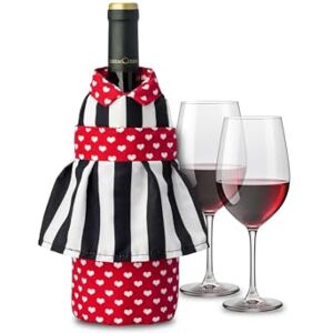 Avilia Flessenhouder in de vorm van een jurk, 13 x 13 x 23,5 cm, ideaal voor flessen van 750 ml, om je gelegenheden leuker te maken. Gemaakt van robuuste materialen, ideaal als cadeau-idee Avilia Flessenhouder in de vorm van een jurk, 13 x 13 x 23,5 cm, ideaal voor flessen van 750 ml, om je gelegenheden leuker te maken. Gemaakt van robuuste materialen, ideaal als cadeau-idee