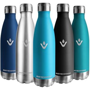 Vikaster Thermoskan, 500 ml, lekvrij, 0,5 l, BPA-vrij, herbruikbare thermoskan, roestvrij staal, voor fiets, camping, yoga, gym, fitness, school, reizen, outdoor Vikaster Thermoskan, 500 ml, lekvrij, 0,5 l, BPA-vrij, herbruikbare thermoskan, roestvrij staal, voor fiets, camping, yoga, gym, fitness, school, reizen, outdoor