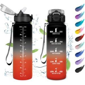KollyKolla Drinkfles voor de sportschool, 1 l, lekvrije drinkfles, gemakkelijk te openen, sportwaterfles met tijdweergave, drinkfles met rietje, drinkfles voor volwassenen, camping, fietsen, werk KollyKolla Drinkfles voor de sportschool, 1 l, lekvrije drinkfles, gemakkelijk te openen, sportwaterfles met tijdweergave, drinkfles met rietje, drinkfles voor volwassenen, camping, fietsen, werk