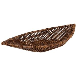 APS 40345 mand scheepsvorm "COVE", bruine gevlochten mand, mandje van polypropyleen, houder van vlechtwerk met roestvrij staaldraad, broodmand, levensmiddelmand, afmetingen 30 x 15 cm, hoogte 5 cm APS 40345 mand scheepsvorm "COVE", bruine gevlochten mand, mandje van polypropyleen, houder van vlechtwerk met roestvrij staaldraad, broodmand, levensmiddelmand, afmetingen 30 x 15 cm, hoogte 5 cm